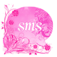 Розовые цветы Theme GO SMS Pro