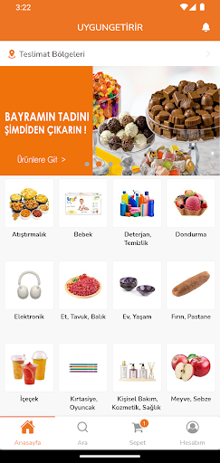 Android application Uygun Getirir screenshort