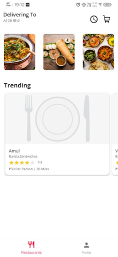 Android application BiteHub screenshort