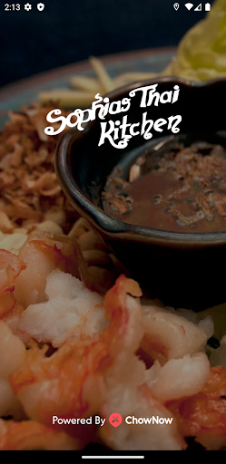 Android application Sophia's Thai Kitchen screenshort