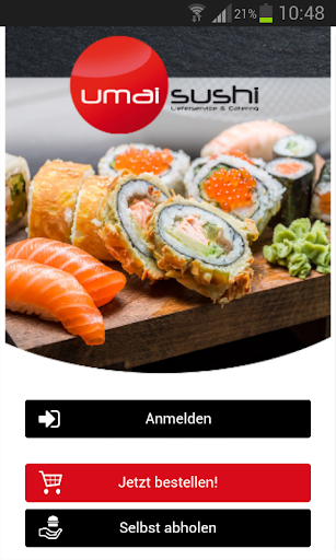 Android application umai sushi screenshort