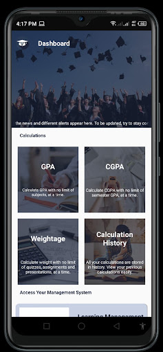 UoG GPA CGPA - Student Helper Screen 2