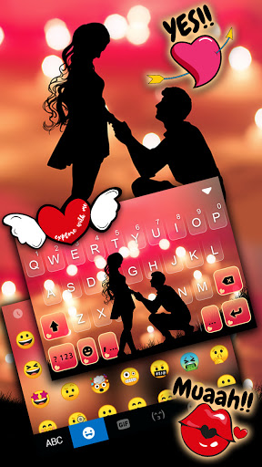 Propose Couple Keyboard Backgr Screen 3