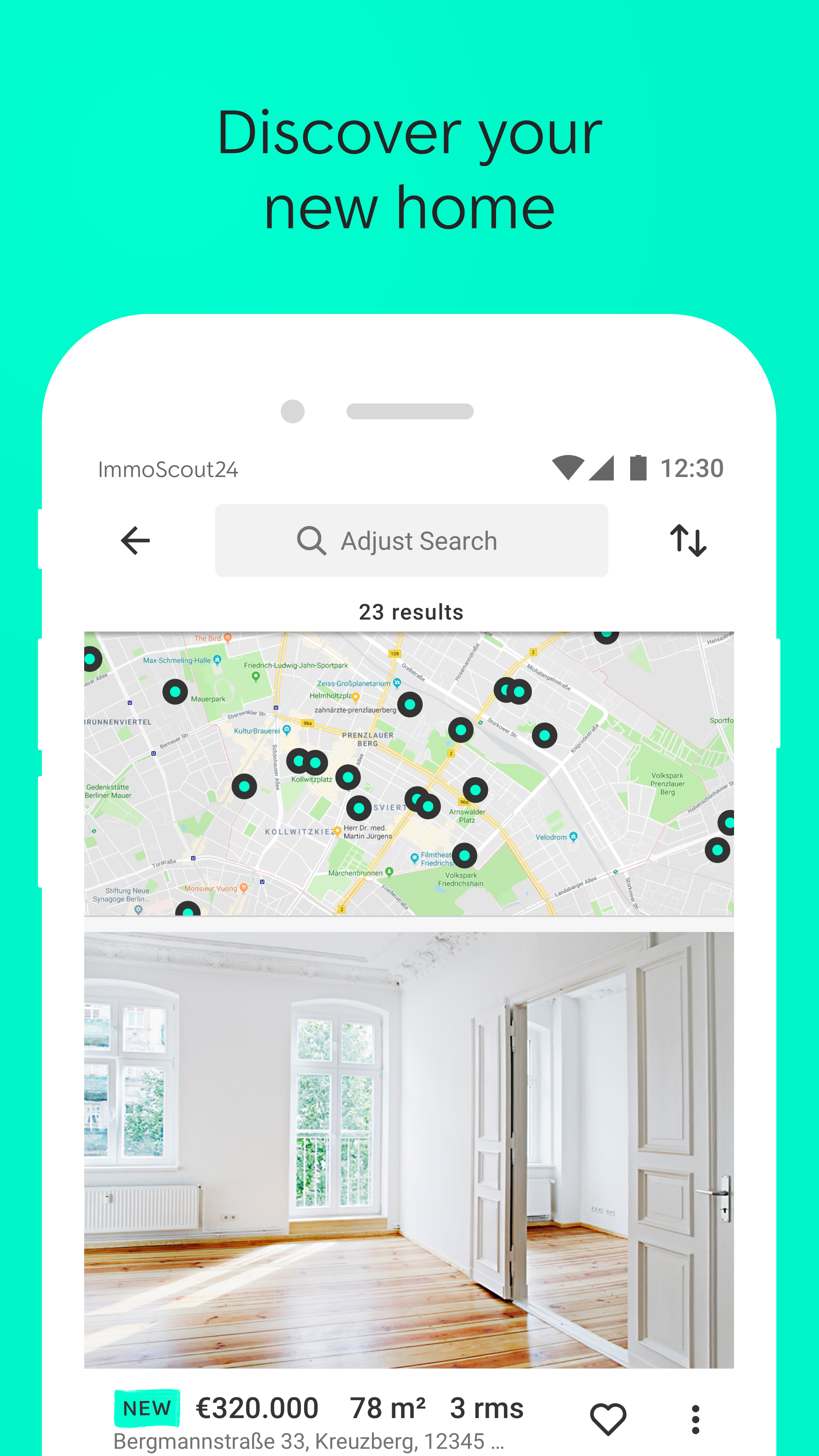Android application ImmoScout24 - House & Apartment Search screenshort