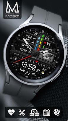 MD301 Hybrid watch faceのおすすめ画像5