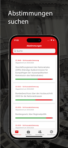 Android application ParlWatch screenshort