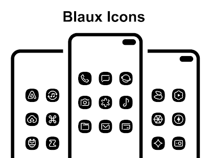 Blaux Black - Icon Pack स्क्रीनशॉट