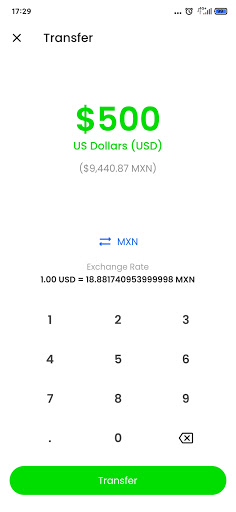 TransferMex Screen 3