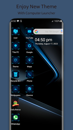 Android application Techno 3D Stylish Theme screenshort