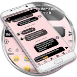 Cover Image of Baixar Mensagens SMS Bow Pink Pastel Theme 320 APK
