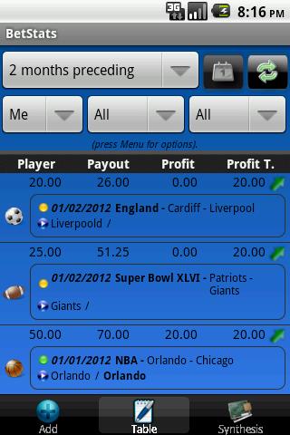 Bet tracker app android