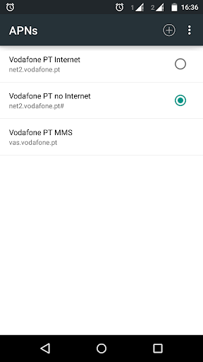 APN Chooser Screen 2