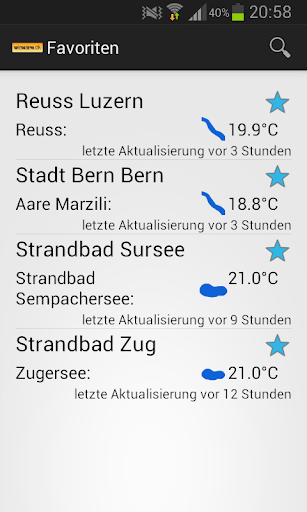 Android application wiewarm.ch screenshort