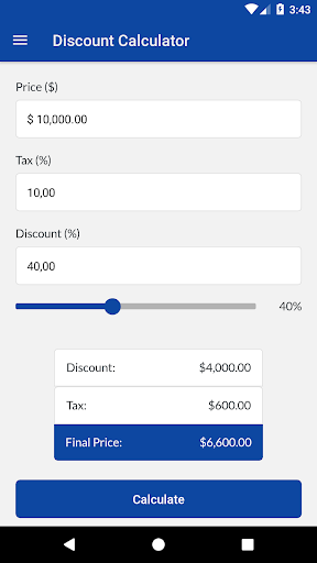 Discount Calculator Screen 2