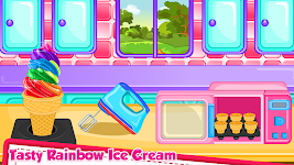 screenshot of Rainbow Ice Cream Cooking