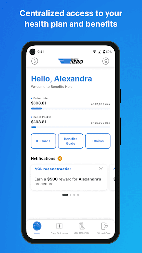 Android application Benefits Hero screenshort