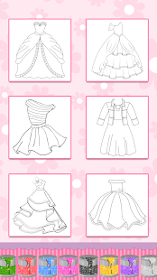 Glitter Dress Colouring Pages for Girls(圖4)-速報App