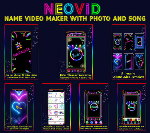 Android application Name Video Maker - text art screenshort