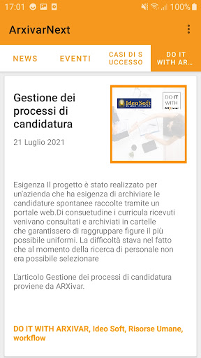 Android application ARXivarNext screenshort