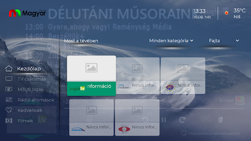 Android application Magyar Live screenshort