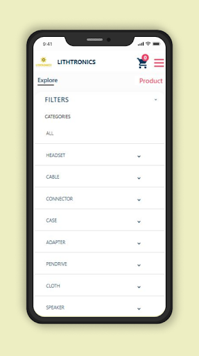 Android application Lithtronics screenshort
