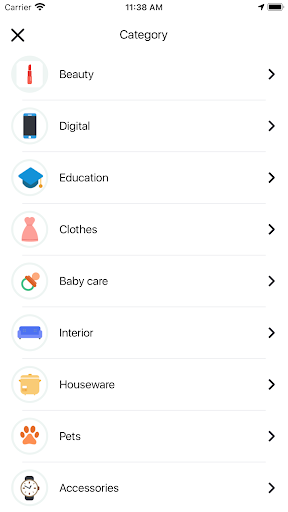 Android application Miaket screenshort