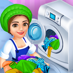 Laundry Shop Washing Games Sim MOD