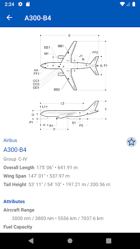 Aircraft Characteristics Screen 3