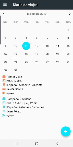 Android application DiarioViajesJJA screenshort