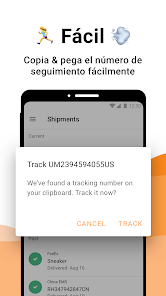 Screenshot 5 AfterShip Buscador de paquetes android