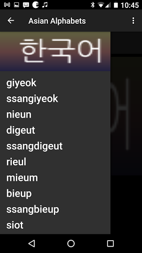 Asian Alphabets Korean Screen 3
