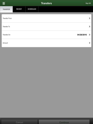 Android application SCSB Mobile for Tablet screenshort