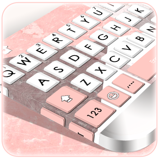 Geometric Coral Pink Keyboard   Icon