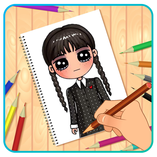 How To Draw Wednesday Addams logo