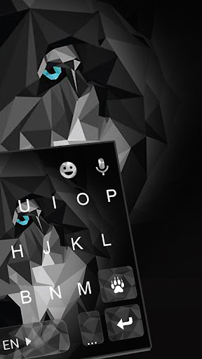 Polygon Wolf Keyboard Theme Screen 3