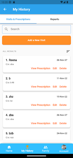 MyCareRec Screen 2