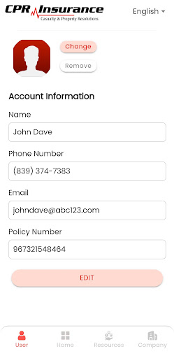 CPR Insurance App Screen 2
