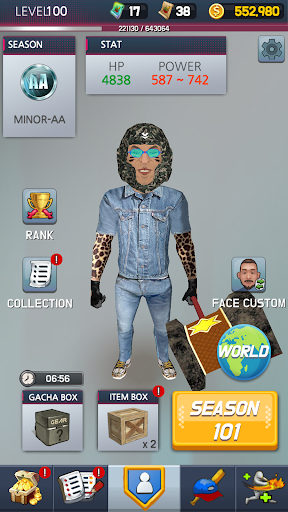 Android application Batting Hero 3D Baseball Game screenshort