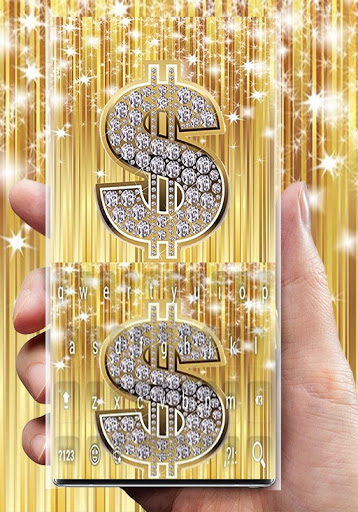 Dollar Symbol in Diamonds Keyb