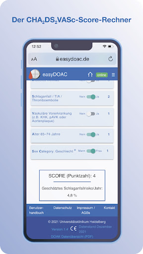 easyDOAC Screen 2