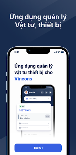Android application Quản lý vật tư thiết bị screenshort