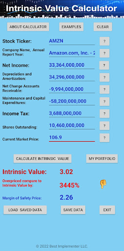 Intrinsic Value Calculator OE