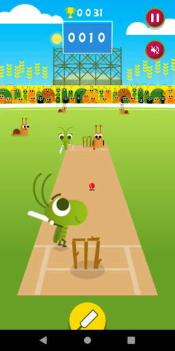Android application Insect and snail cricket game screenshort
