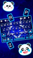 screenshot of Neon Wolf Blue Keyboard Backgr