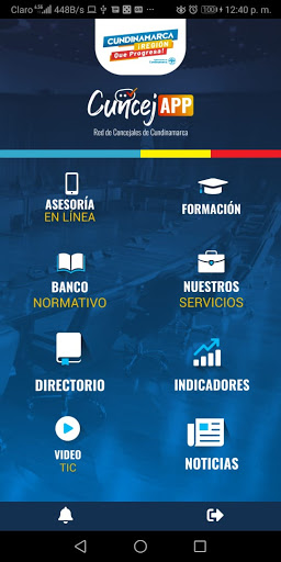 Android application Cuncejapp Cundinamarca screenshort