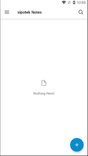 Android application sipotek Notes screenshort