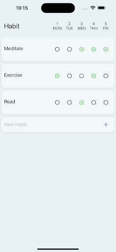 Android application Habit Tracker screenshort