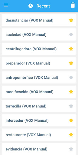 Screenshot of Compact Spanish Dictionary