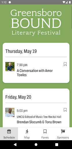 Android application Greensboro Bound screenshort