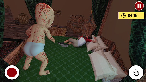 Scary Baby  Dark Yellow House Game 3D